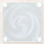 Creëer Uw Eigen - Metallic Spiraal - Blauw Glazen Onderzetter (Achterkant)