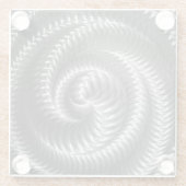 Creëer Uw Eigen - Metallic Spiraal - Zilver Glazen Onderzetter (Achterkant)