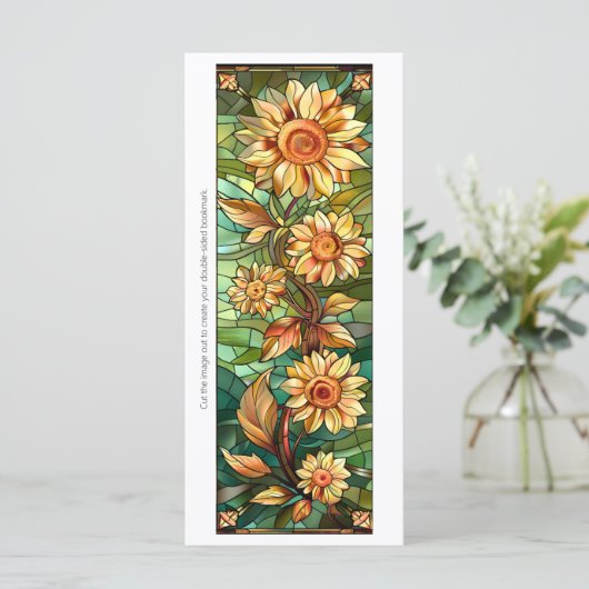 Creëer Uw eigen Metallic Zonnebloemen Bladwijzer (Staand voorkant)