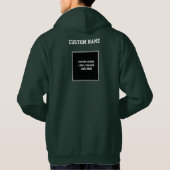 Creëer uw eigen middelbare school of college Logo Hoodie (Achterkant)
