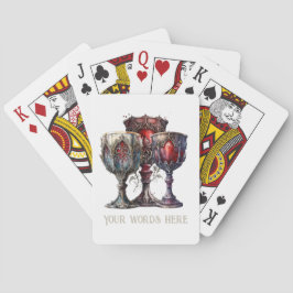 Creëer Uw eigen middeleeuwse gotische chalices Pokerkaarten