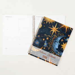 Creëer Uw Eigen Midnight Blue & Gold Celestial Planner