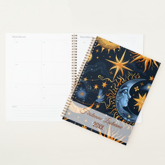 Creëer Uw Eigen Midnight Blue & Gold Celestial Planner (Display)