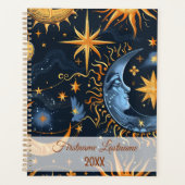 Creëer Uw Eigen Midnight Blue & Gold Celestial Planner (Voorkant)