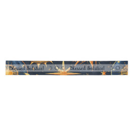 Creëer Uw Eigen Midnight Blue & Gold Celestial Satijnen Lint