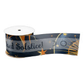 Creëer Uw Eigen Midnight Blue & Gold Celestial Satijnen Lint (Spoel)