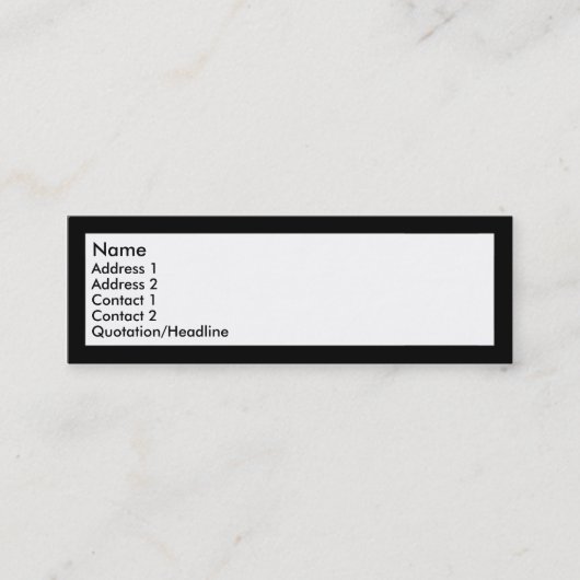 Creëer Uw eigen Mini Visitekaartje (Voorkant)