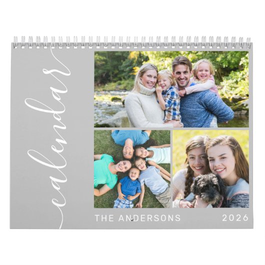 Creëer uw eigen minimaal 3 foto's collage script kalender (Hoes)