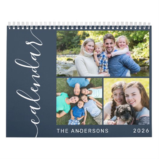 Creëer uw eigen minimaal 3 foto's collage script kalender (Hoes)