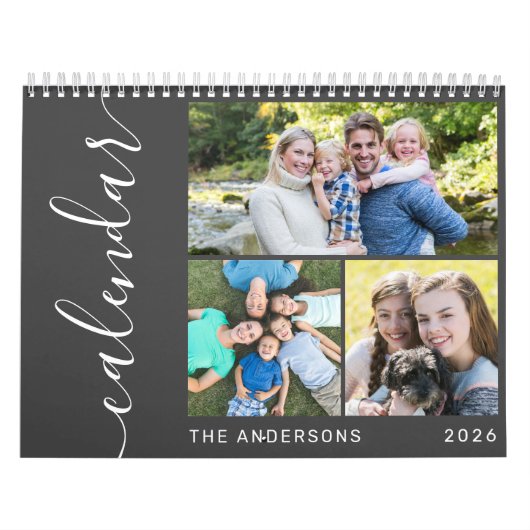 Creëer uw eigen minimaal 3 foto's collage script kalender (Hoes)