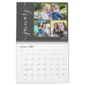 Creëer uw eigen minimaal 3 foto's collage script kalender (Jan 2027)