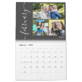 Creëer uw eigen minimaal 3 foto's collage script kalender (Feb 2027)