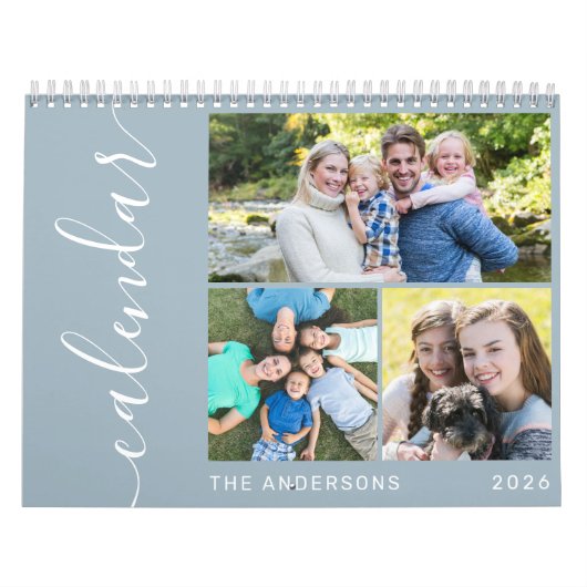 Creëer uw eigen minimaal 3 foto's collage script kalender (Hoes)