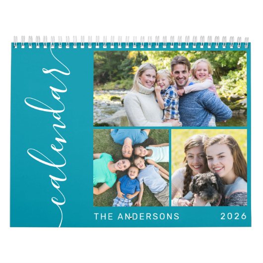 Creëer uw eigen minimaal 3 foto's collage script kalender (Hoes)