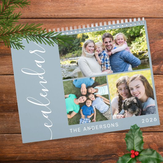 Creëer uw eigen minimaal 3 foto's collage script kalender