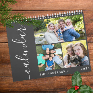 Creëer uw eigen minimaal 3 foto's collage script kalender