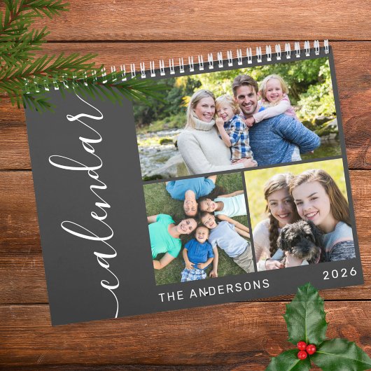 Creëer uw eigen minimaal 3 foto's collage script kalender