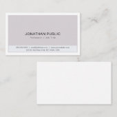 Creëer uw eigen minimale, moderne, elegante kleure visitekaartje (Voorkant / Achterkant)