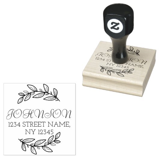 Creëer Uw eigen minimalistisch modern retouradres Rubberstempel (Gestempeld)