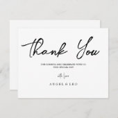 Creëer Uw eigen minimalistische bedankkaart Save The Date (Voorkant / Achterkant)