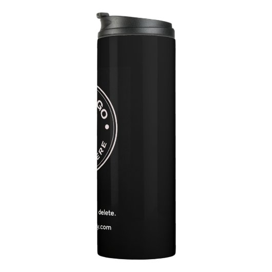 Creëer Uw eigen minimalistische Black Business Log Thermosbeker (Geroteerd rechts)