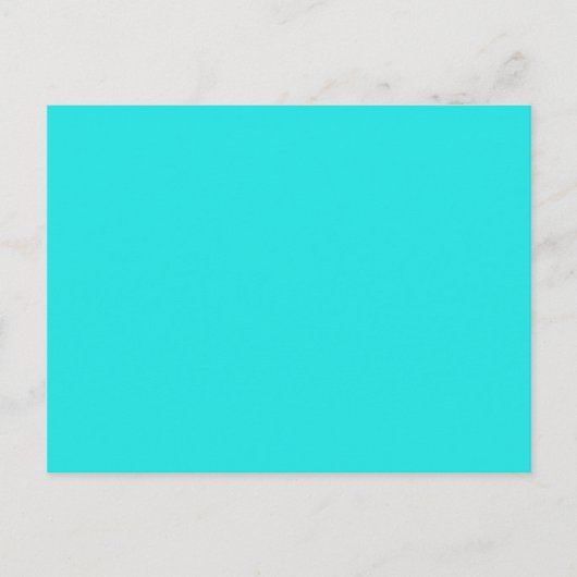 Creëer uw eigen minimalistische cyaan uitnodiging briefkaart (Voorkant)
