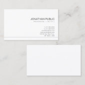 Creëer uw eigen minimalistische design elegante be visitekaartje (Voorkant / Achterkant)