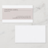 Creëer uw eigen minimalistische elegante design visitekaartje (Voorkant / Achterkant)