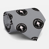 Creëer uw eigen minimalistische grijze zakelijke L Stropdas (Opgerold)