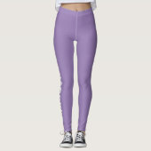 Creëer uw eigen minimalistische Lavendel Yoga Cust Leggings (Voorkant)