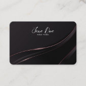 Creëer uw eigen minimalistische lichtlint zwart visitekaartje (Voorkant)