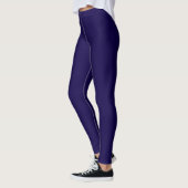 Creëer uw eigen minimalistische Navy Blue Yoga Cus Leggings (Links)