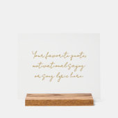 Creëer uw eigen minimalistische script aangepaste acryl bord (Voorkant)