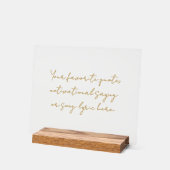 Creëer uw eigen minimalistische script aangepaste acryl bord (Hoek)