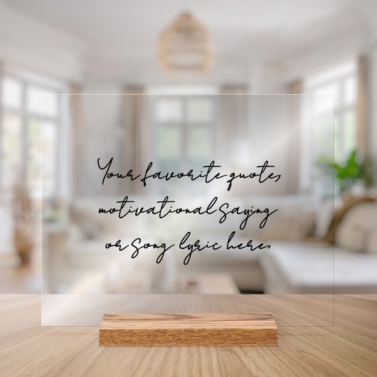 Creëer uw eigen minimalistische script aangepaste acryl bord