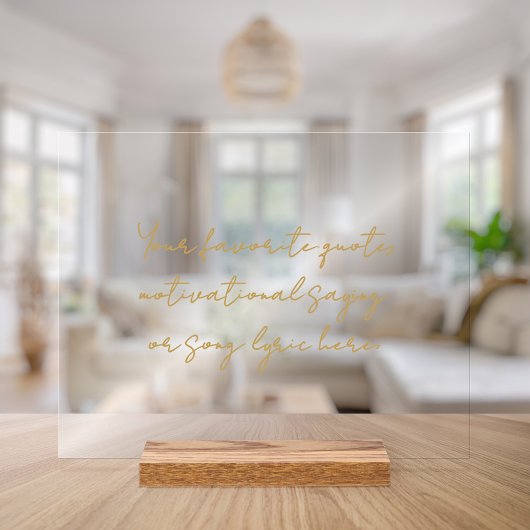 Creëer uw eigen minimalistische script aangepaste acryl bord
