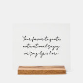 Creëer uw eigen minimalistische script aangepaste acryl bord (Voorkant)