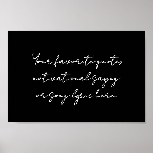 Creëer uw eigen minimalistische scriptquote poster (Voorkant)