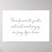 Creëer uw eigen minimalistische scriptquote poster (Voorkant)