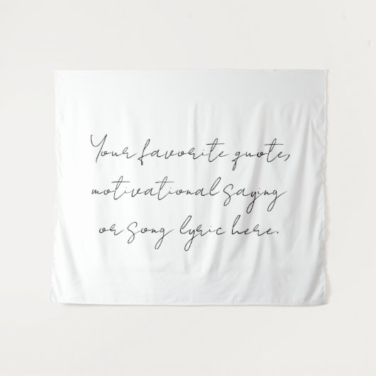 Creëer uw eigen minimalistische scriptquote wandkleed (Voorkant (horizontaal))