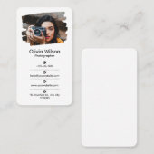 Creëer uw eigen minimalistische stijl fotograaf visitekaartje (Voorkant / Achterkant)