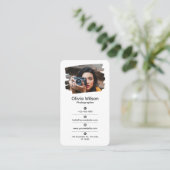 Creëer uw eigen minimalistische stijl fotograaf visitekaartje (Staand voorkant)
