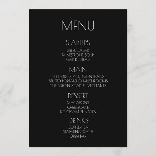 Creëer Uw Eigen - Mint Groen Menu (Voorkant)