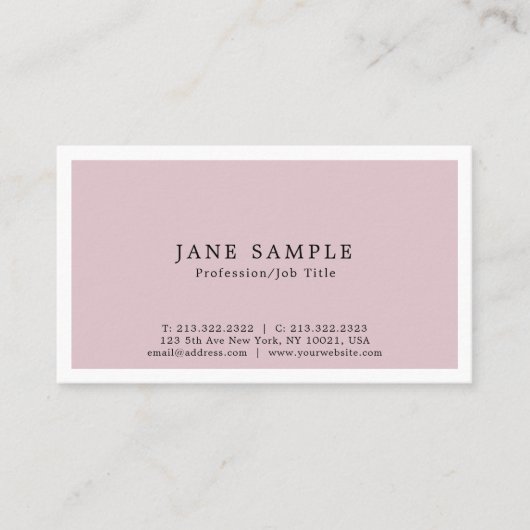 Creëer Uw eigen, modern, elegant eenvoudig ontwerp Visitekaartje (Voorkant)