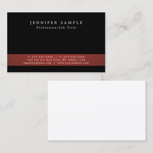 Creëer Uw eigen, modern, elegant eenvoudig ontwerp Visitekaartje (Voorkant / Achterkant)