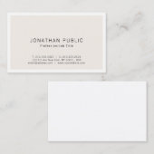 Creëer uw eigen modern, elegant minimalistisch ont visitekaartje (Voorkant / Achterkant)