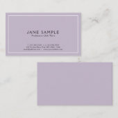 Creëer Uw eigen modern elegant Violet Design Visitekaartje (Voorkant / Achterkant)