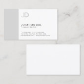 Creëer Uw eigen modern geavanceerd monogram Visitekaartje (Voorkant / Achterkant)