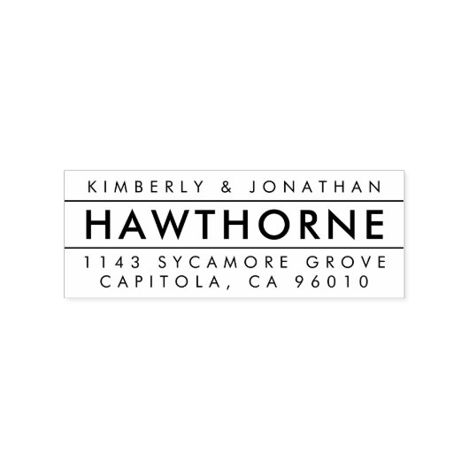 Creëer Uw eigen, modern, paar retouradres Rubberstempel (Afrduk)