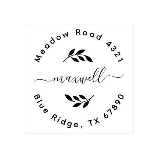 Creëer Uw eigen, modern retouradres Rubberstempel (Afrduk)